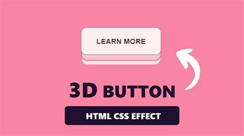 How To Make 3D Button Effect With Html Css Dawnscript Tutorial Youtube