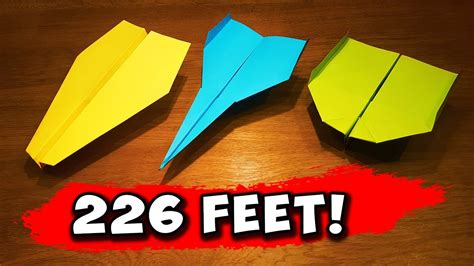 How To Make 5 Easy Paper Airplanes That Fly Far Youtube