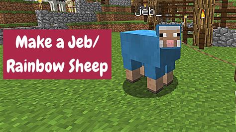 How To Make A Jeb Sheep Make A Rainbow Sheep Minecraft Tutorial