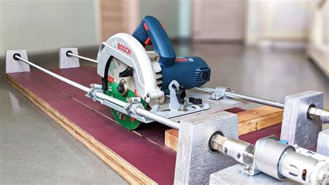 How To Make A Motorized Circular Saw Guide At Home Youtube