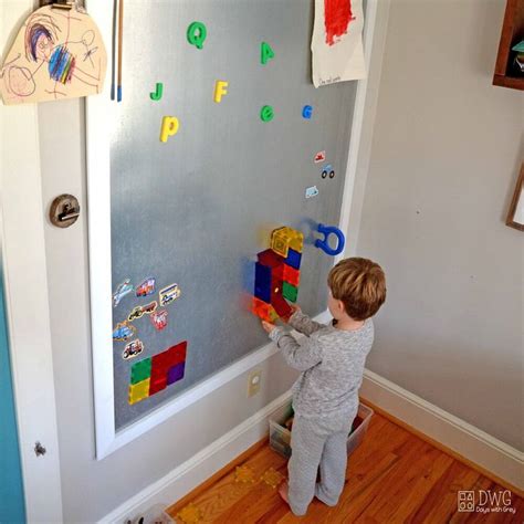 How To Make Diy Magnetic Wall For Magnet Play Speelkamer Speelhoek