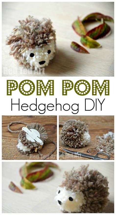 How To Make Pom Pom Hedgehogs Pom Pom Crafts Pom Pom Animals Crafts