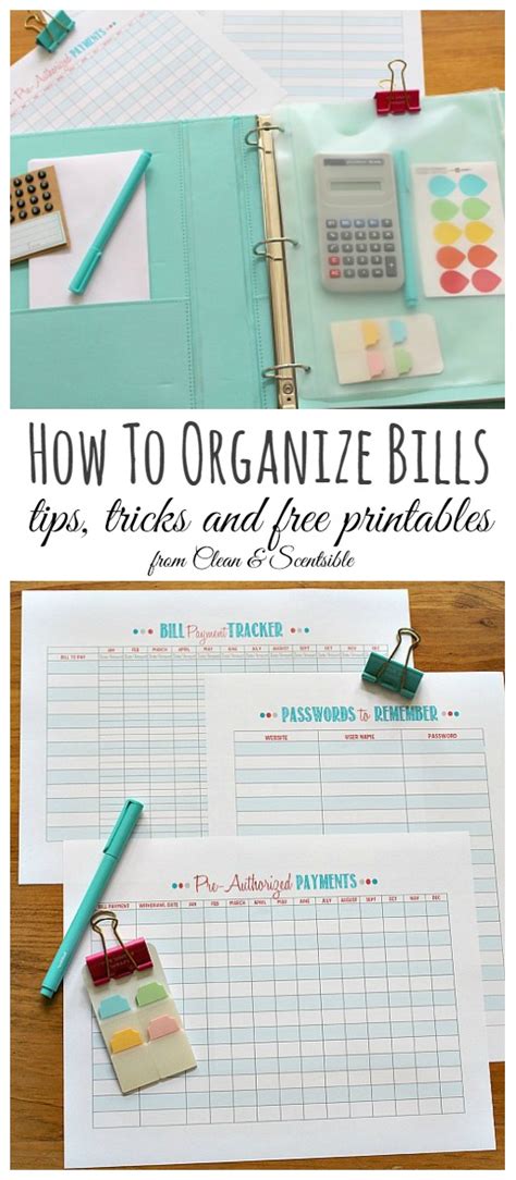 How To Organize Bills Clean And Scentsible