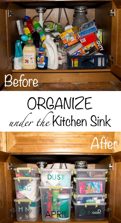 How To Organize Under Kitchen Sink April Golightly