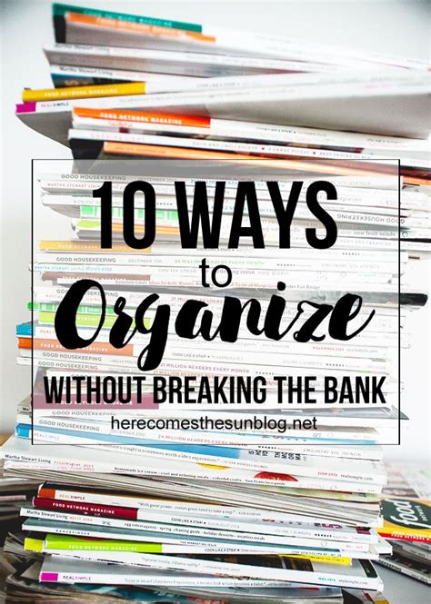 How To Organize Without Breaking The Bank Here Comes The Sun