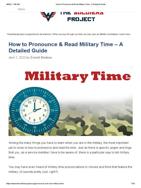 How To Pronounce Amp Read Military Time A Detailed Guide Pdf