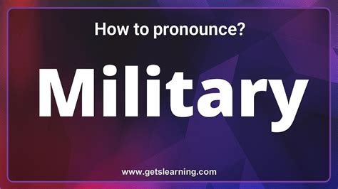 How To Pronounce Military In English Correctly Common Word Youtube