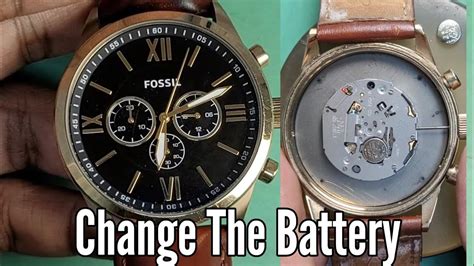 How To Replace Battery In Fossil Watch Youtube