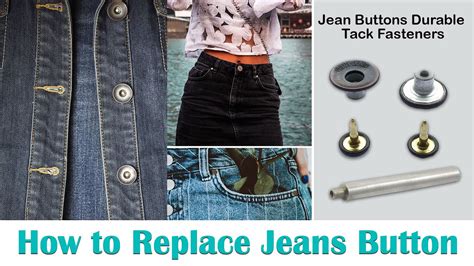 How To Replace Jeans Button With Durable Tack Fasteners Youtube