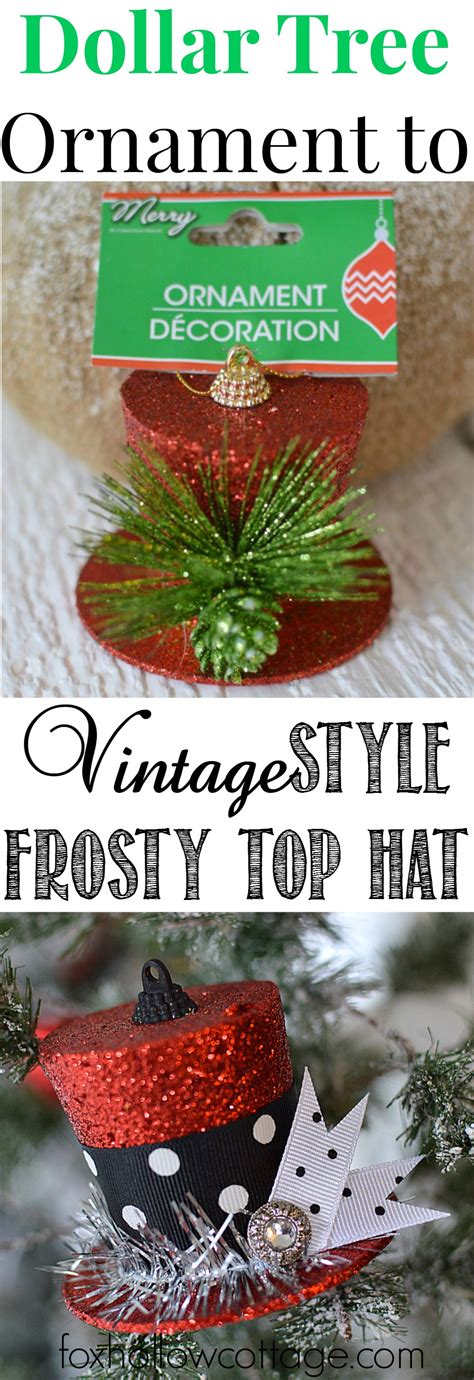 How To Turn A Dollar Tree Christmas Ornament Into Frosty S Vintage Top