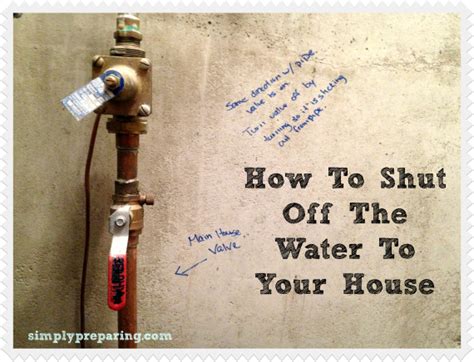 How To Turn Off The Water In A Building