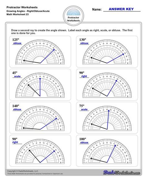 How To Use A Protractor Worksheet Worksheets For Kindergarten