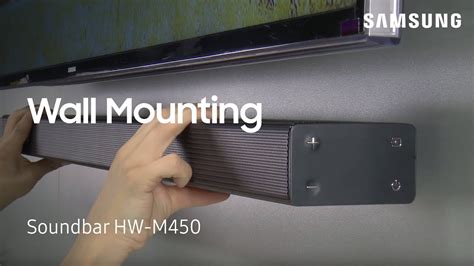 How To Wall Mount Your Hw M450 Flat Soundbar Samsung Us Youtube