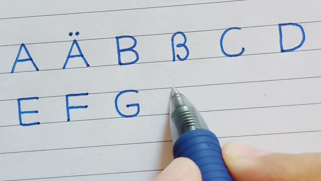 How To Write German Alphabet Clean Amp Neat Print Letters Youtube