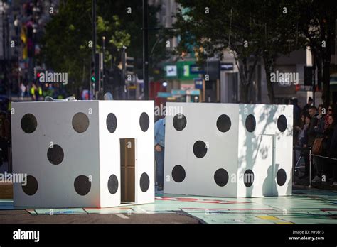 Huge Dice From A Giant Monopoly Board On Oxford Street Stock Photo Alamy