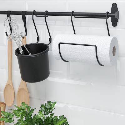 Hultarp Kitchen Roll Holder Black Ikea