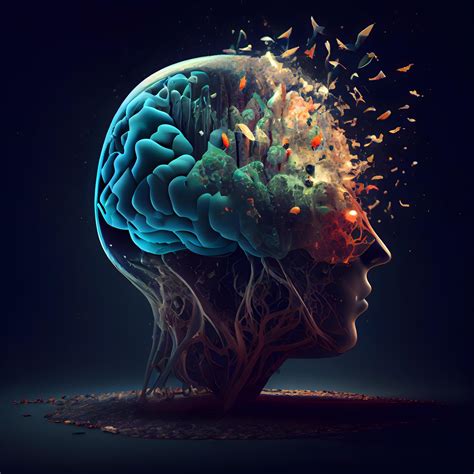 Human Head With Abstract Brain Mental Health Concept 3D Rendering Image 23187489 Stock Photo