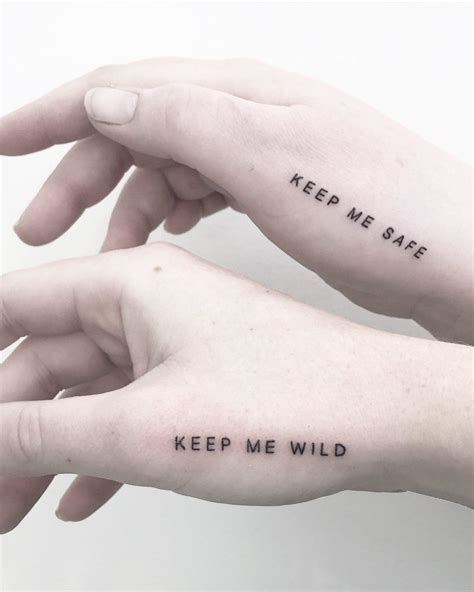 I Ll Keep You Safe I Ll Keep You Wild Couple Tattoo Meaningful