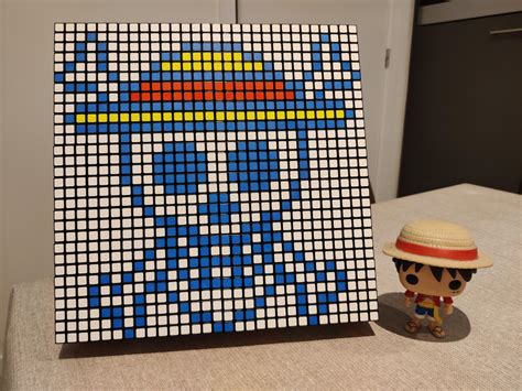 I Made The Straw Hat Logo With 100 Rubiks Cube R Onepiece