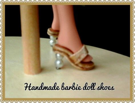 I Made These Barbie Size Doll Shoes It S Made Out Of Golden Fabric And