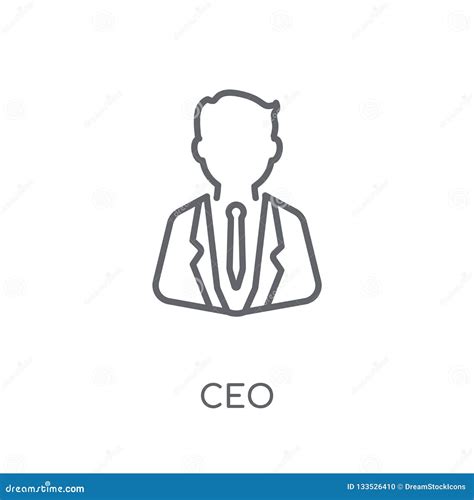 Icono Linear Del Ceo Concepto Moderno Del Logotipo Del Ceo Del Esquema