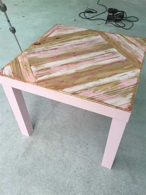 Ikea Table Wow Upcycled With Wood Batten Pieces Homejelly