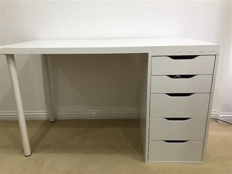 Ikea White Linnmon Alex Desk With Drawers In Strathaven South