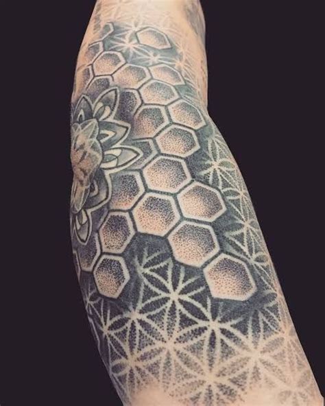 Image Result For Hexagon Tattoo Sleeve Geometric Tattoo Pattern