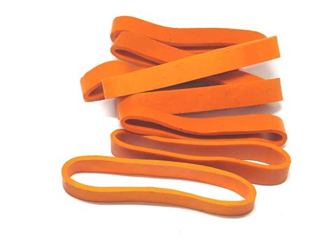 Imprint 9 Mm Wide Orange 9 Cm Long Rubber Bands Big Large Extra