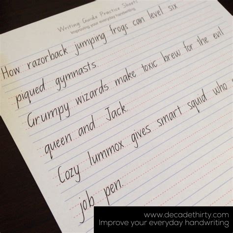 Improve Handwriting Worksheet