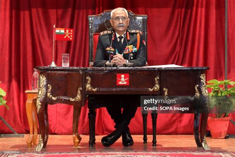 Indian Chief Of Army Staff General Manoj Mukund Naravane Addressing