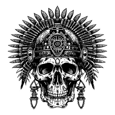 Indian Warrior Skull Tattoo Is A Powerful And Symbolic Design