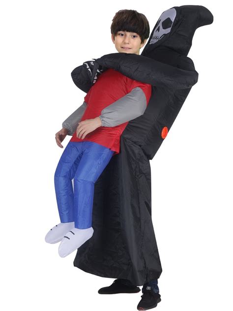 Inflatable Carrying Me Costume Halloween Blow Up Funny Costumes For Kid