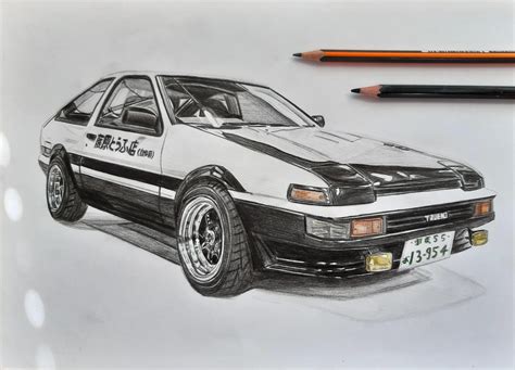 Initial D Toyota Ae86 Drawing 985551 Kabegamiquytmj