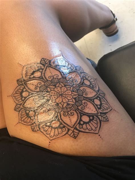 Ink Leg Tattoos Women Thigh Tattoos Women Mandala Thigh Tattoo