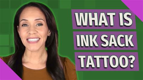 Ink Sack Tattoo Science Sciencefacts Youtube