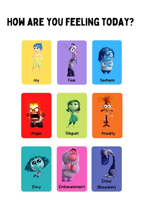 Inside Out 2 Emotion Check In Inside Out 2 Characters Etsy Canada I