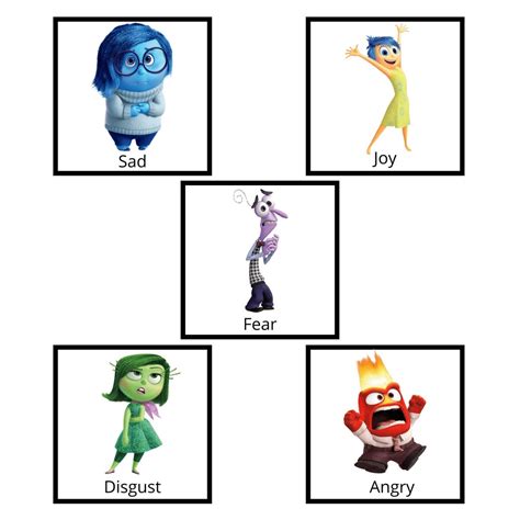 Inside Out Emotions Cards