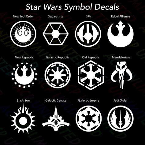 Insignias Amp Faction Symbol Decals Galactic Republic First Etsy Canada