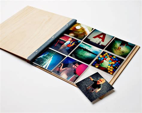 Instagram Polaroid Photo Album Custom Wood Wedding By Lorgie