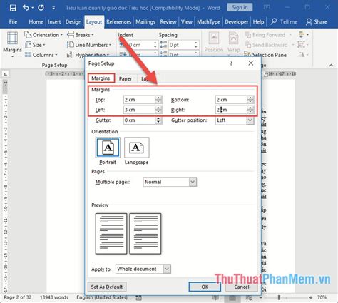 Instructions On How To Align Beautiful Margins For A4 Paper Size In Word Tipsmake Com