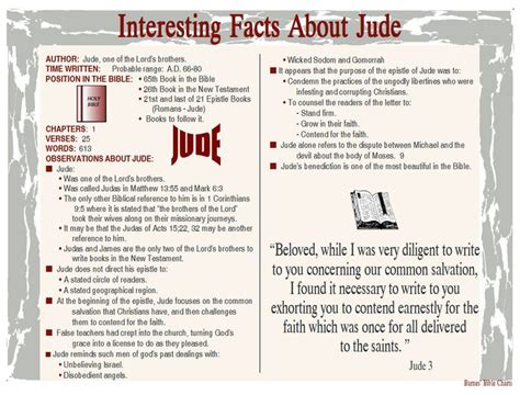 Interesting Facts About Jude Bible Charts Interesting Facts About