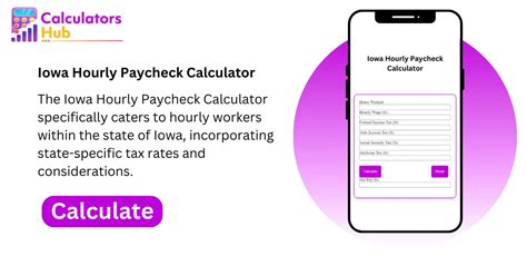 Iowa Hourly Paycheck Calculator Online