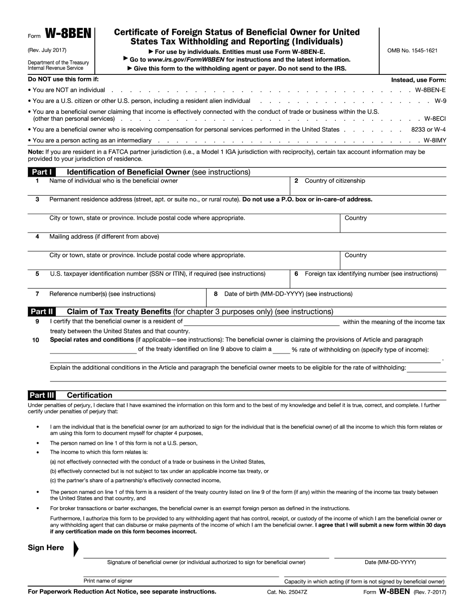 Irs Form W 8Ben E Download Fillable Pdf Or Fill Online Certificate Of