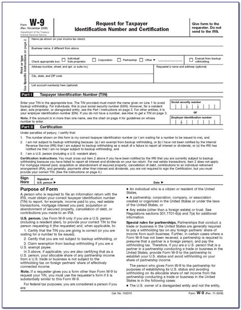 Irs Free Printable W9 Form Printable Forms Free Online