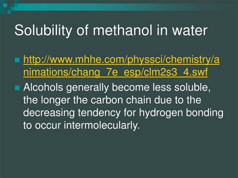 Is Methanol Soluble In Water