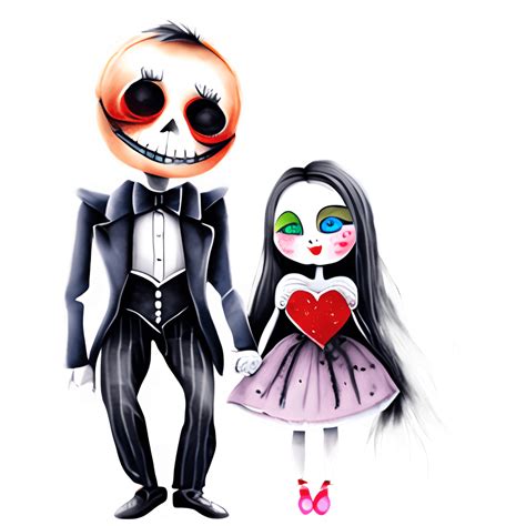 Jack Skellington And Sally Love Creative Fabrica