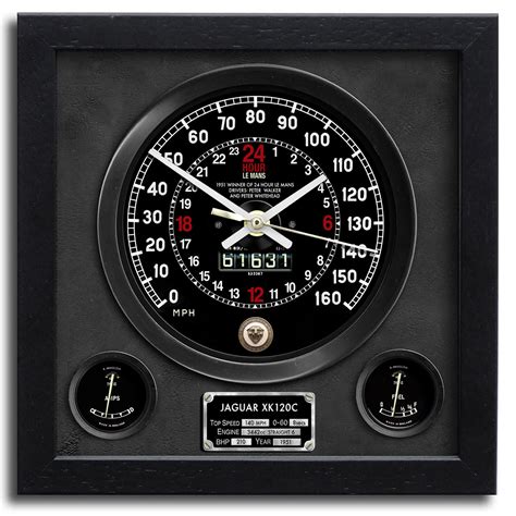 Jaguar Xk120 Le Mans Wall Clock Chris Wadden Debut Art