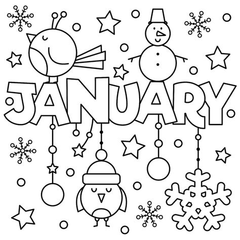 January Coloring Pages Free Printable For Kids