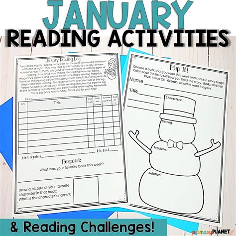 January Reading Activities Reading Log Printable Reading For Comprehension Worksheets